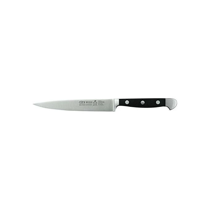 Güde 1765-16 Alpha Coltello da Cucina Universale Lama 16 cm Acciaio al Cromo-Molibdeno-Vanadio Manico POM Nero colore Nero