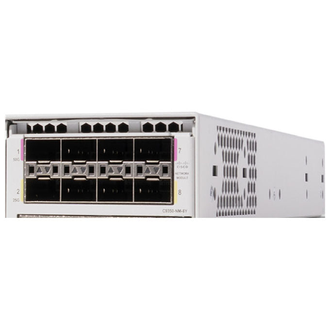 Cisco C9350-NM-8Y= Modulo di Espansione per Serie Catalyst 9350 8 Porte SFP 1GbE 10GbE 25GbE velocita' fino a 200 Gbps colore Nero