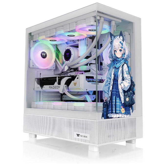 Thermaltake CA-1Y7-00M6WN-02 View 270 SP Edition Midi Tower Fattore di forma Midi Tower Scheda madre supportata micro ATX EATX Pannelli in vetro temprato Colore del prodotto Bianco colore Bianco
