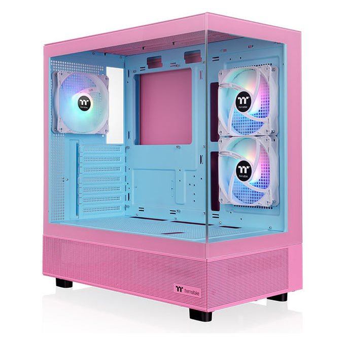 Thermaltake CA-1Y7-00MAWN-00 View 270 Plus TG Case PC Midi Tower Vetro Temperato ARGB 7 Slot Espansivi 2x 120 mm Frontali 1x 120 mm Posteriore colore Rosa
