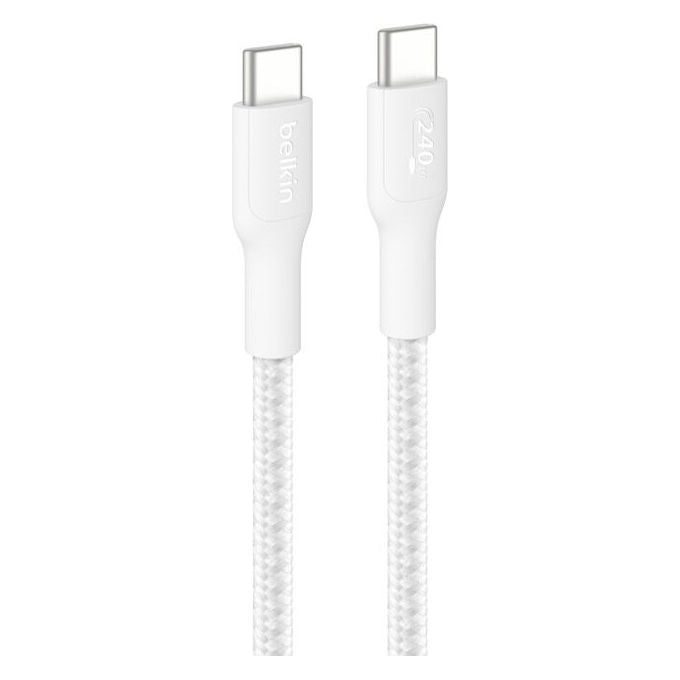 Belkin CAB025HQ3MWH BoostCharge Pro Cavo USB C a USB C 240 W 3 m colore Bianco