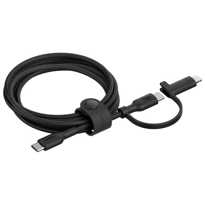 Belkin CAC003HQ1.5MBK BoostCharge Pro cavo USB 2.0 1.5 m USB C a USB C Lightning 60 W colore Nero