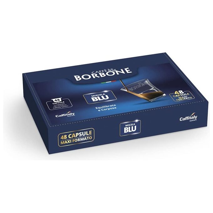 Caffe' Borbone CFIBBLU48PZ Miscela Blu Capsule Caffitaly Espresso Intensita' 8 48 pz 8g per capsula
