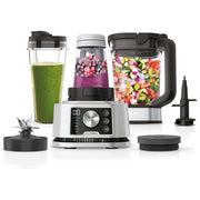 Ninja CB350EU Power Nutri Frullatore 3 in 1 1200W Smart Torque Auto-iQ caraffa 2.1L bicchiere 700ml ciotola 400ml colore Argento