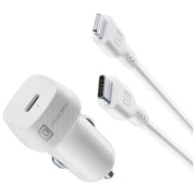 Cellularline KITC2LMFI20W Caricabatterie da Auto USB-C 20W Power Delivery con Cavo USB-C Lightning iPhone 8 e successivi colore Bianco