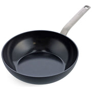 GreenPan CC006388-001 Wok Evolution 28 cm Diametro 28 cm Fondo adatto per induzione Rivestimento antiaderente in ceramica colore Nero