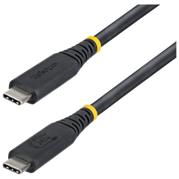 StarTech.com CC1M40GUSB4TP Cavo USB4 da 1m 40 Gbps 240W PD 8K 60Hz colore Nero