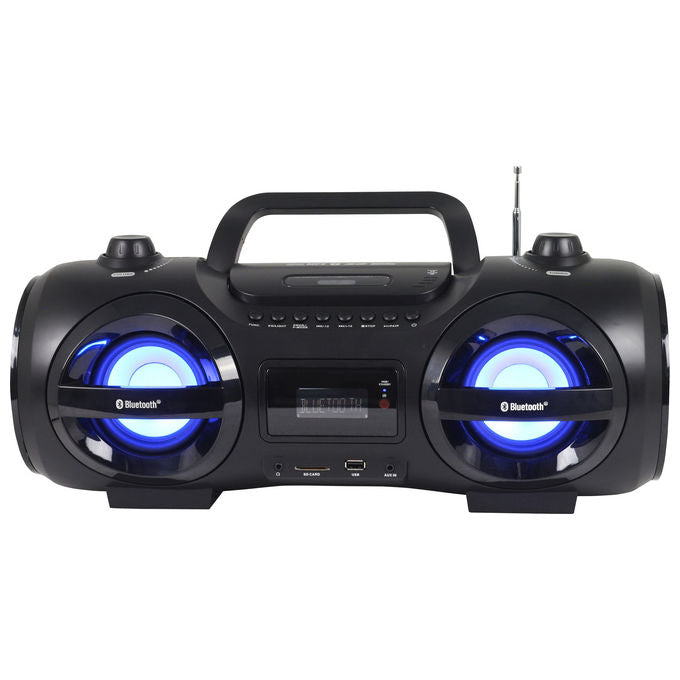 Reflexion CDR900BT Impianto Stereo Portatile con Bluetooth Radio FM Lettore CD e Supporto MP3 USB SD Nero Arancione colore Nero Arancione