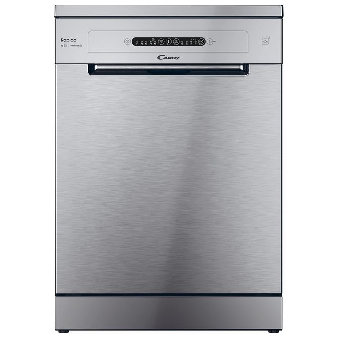 Candy CF 4E7L0X Rapido' Lavastoviglie Libera Installazione 14 coperti Classe E Wi-Fi 5 Programmi Ciclo 49 min (82x60x60 cm) colore Inox