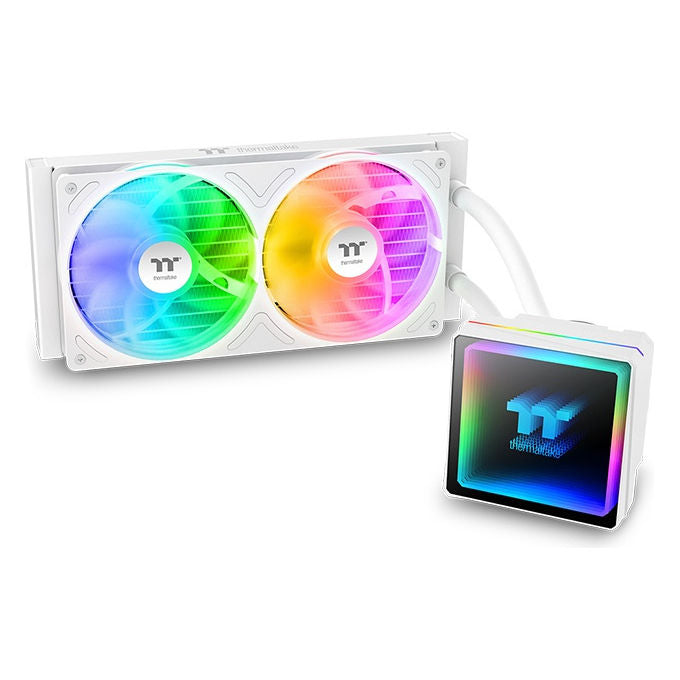 Thermaltake CL-W467-PL12SW-A TH240 V3 ARGB Raffreddatore di liquidi tutto in uno 12 cm 2 ventole pompa 800 2500 rpm LED RGB colore Bianco