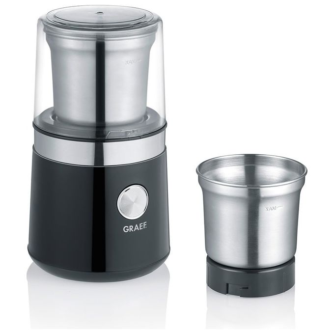 Graef CM 102 Macinacaffe' a Lame 200 W con Funzione Pulse colore Nero Argento