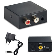 NVS COAD-A Convertitore Audio Digitale a Analogico 2 Ingressi Toslink RCA 2 Uscite Stereo RCA Jack 3.5 mm colore Nero