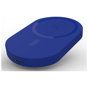 Celly COLMAGPB3000BL COLLEZIONE OFFSET Powerbank Wireless 5000 mAh compatibile Magsafe e Android con Anello Magnetico incluso colore Blu