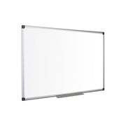 Bi-Office CR0603170 Maya Lavagna Bianca Magnetica a Quadretti con Cornice in Alluminio e Vassoio Portapenne Regolabile colore Bianco