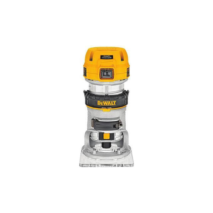 DeWALT D26200-QS Fresatrice 900 W Velocita' Variabile 27000 rpm Attacco 8 mm colore Nero Acciaio inox Giallo