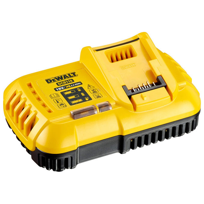 DeWALT DCB118-QW Caricabatterie 18 V 8 A Compatibile Li-Ion colore Nero Giallo
