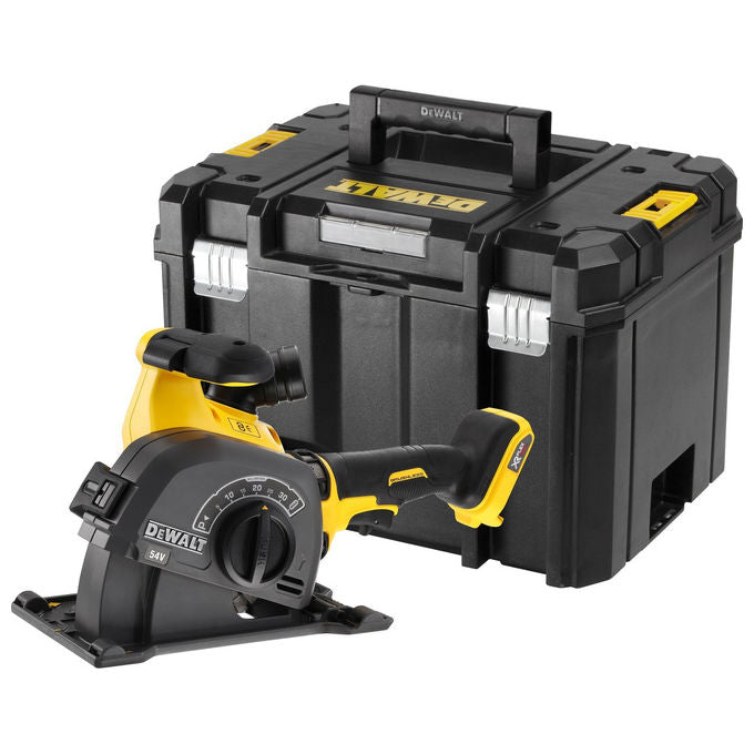 DeWALT DCG200NT-XJ Scanalatrice a Batteria XR Flexvolt 54V Diametro Disco 12,5 cm Velocita' 9000 giri-min Profondita' di Taglio 3,2 cm colore Nero Giallo