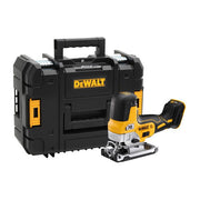 DeWALT DCS335NT-XJ Sega a coda elettrica a batteria Velocita' regolabile 3200 spm Capacita' di taglio legno 13,5 cm Luce incorporata colore Nero Giallo