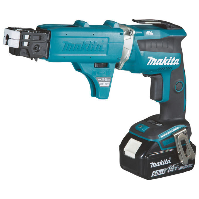 Makita DFS452TJX2 Avvitatore Rapido a Batteria 18V con Tecnologia Brushless 5.0 Ah 4000 min-1 Peso 1.8 Kg colore Nero