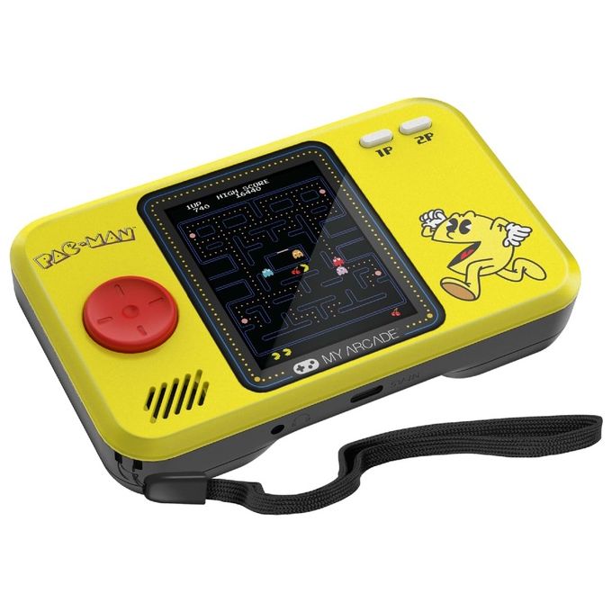 MY ARCADE DGUNL-4198 Pocket Player Pro Console Portatile con Schermo LCD 2,75'' Risoluzione Alta e Alimentazione USB-C o 4x AA (incluso Cordino) colore Nero Giallo