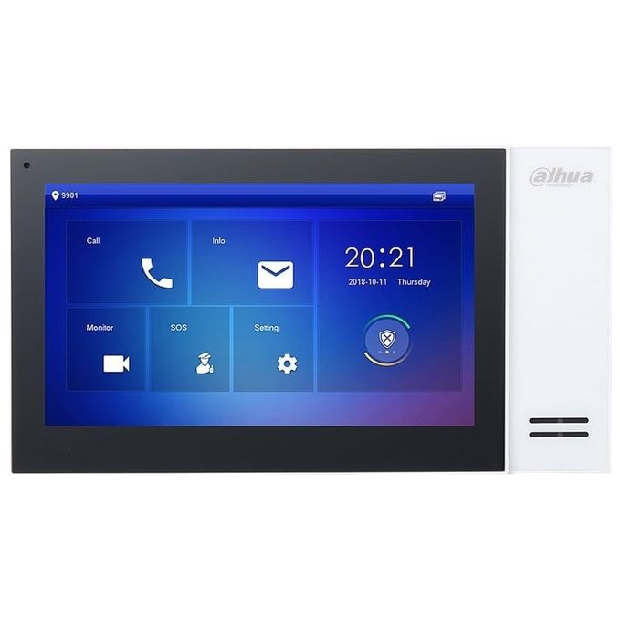 Dahua DHI-VTH2421FW-P Monitor Interno IP Videocitofono SIP 7'' Touch PoE MicroSD 8 GB colore Bianco