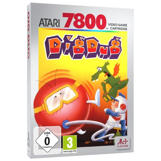 Retro Games Ltd, Dig Dug, Atari 2600+, 7800, 7800+, Gioco Retro