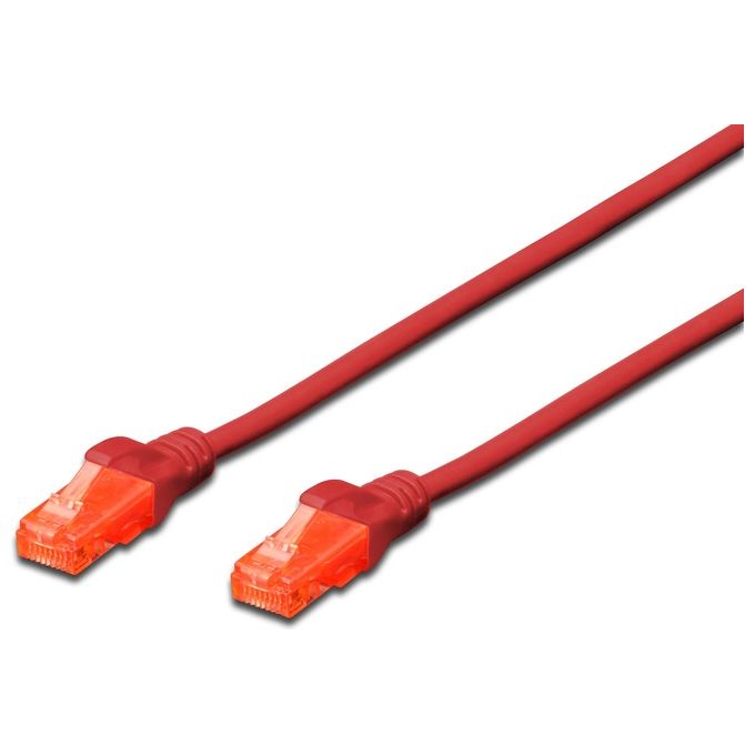Digitus DK-1612-010-R Cavo Patch Cat6 U-UTP RJ45 RJ45 1 m colore Rosso