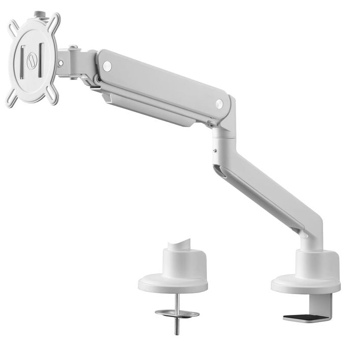 One For All DM4120 Solid Supporto per Monitor 13'' 35'' VESA 75 100 10 Kg Regolazione Altezza Rotazione 360° Inclinazione colore Bianco