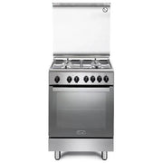De'Longhi DMX64LSG Cucina a gas 4 fuochi forno elettrico ventilato 69 L 9 funzioni Classe A (87x60x60 cm) colore Inox
