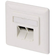 Digitus placca presa muro cat. 6a schermata con 2 prese rj45 installazione cavi orizzontale