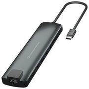 Conceptronic DONN06G Hub USB-C 9 in 1 USB 3.2 Gen 1 HDMI 4K Ethernet RJ-45 PD 60W Lettore SD colore Nero Argento