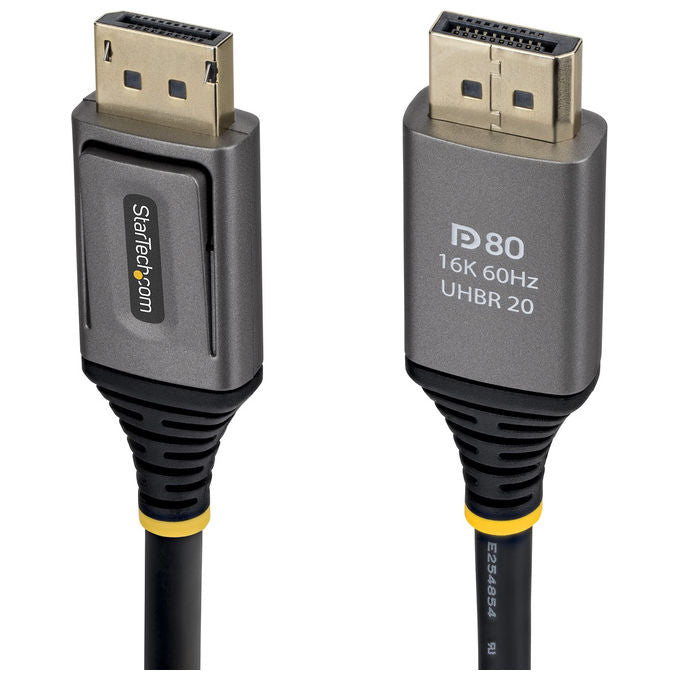 StarTech.com DP21V150CDP80 Cavo DisplayPort 2.1 80 Gbit-s Risoluzione 15360x8640 Pixel 240 Hz DSC 1.2a HDCP HDR colore Nero