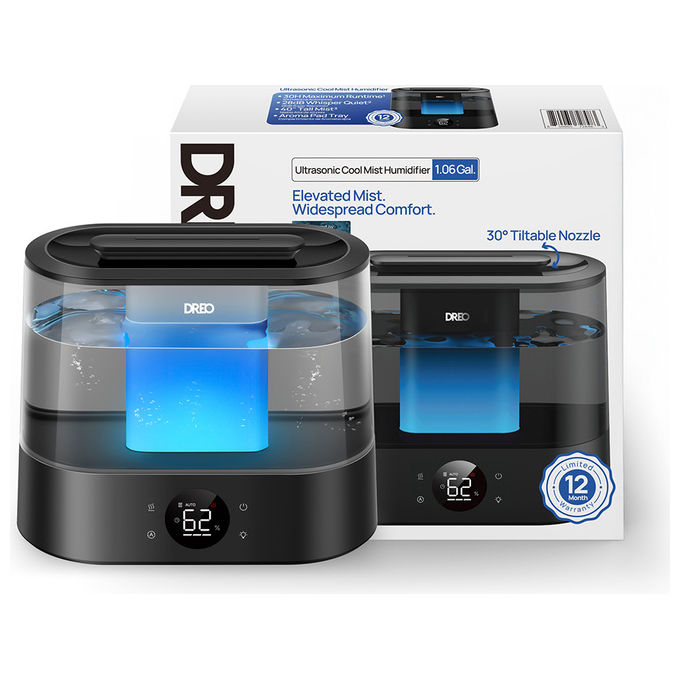 Dreo DR-HHM010S Umidificatore Smart 4L con App Alexa e Sensore di Umidita' Nebbia Fredda 36h Autonomia 28dB colore Nero