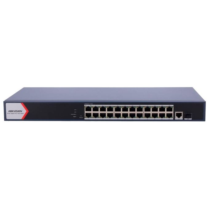 Hikvision Switch di Rete Gestito 26 Porte Gigabit Ethernet PoE+ Grigio