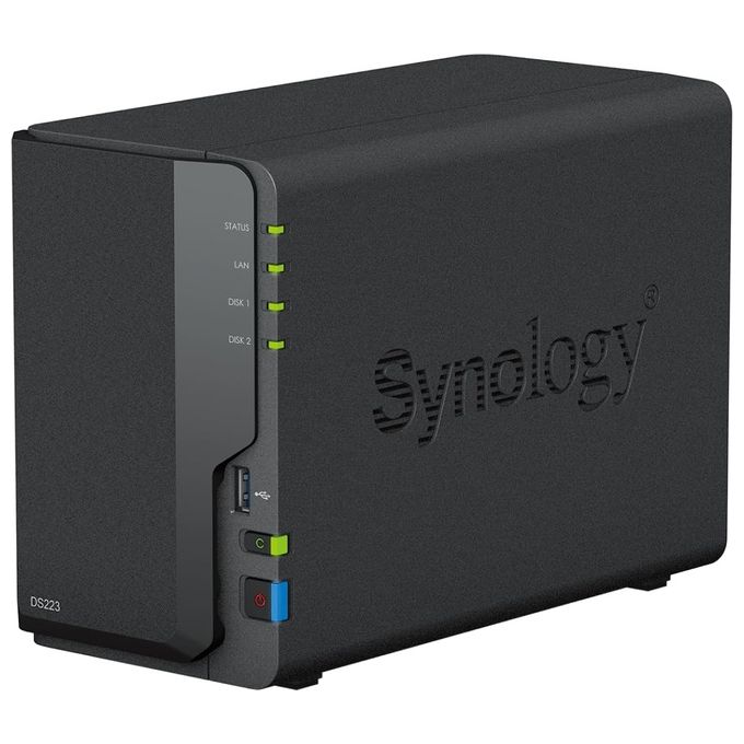Synology DiskStation DS223, NAS Desktop 2 Bay, 2GB DDR4, HDD SSD