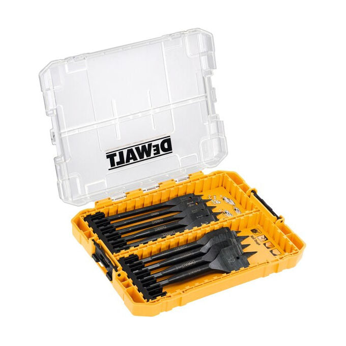 DeWalt DT70751-QZ Extreme Set 9 Punte Legno Attacco Esagonale 1-4'' misure 12 14 16 18 20 22 25 28 32 mm compatibile TSTAK colore Nero