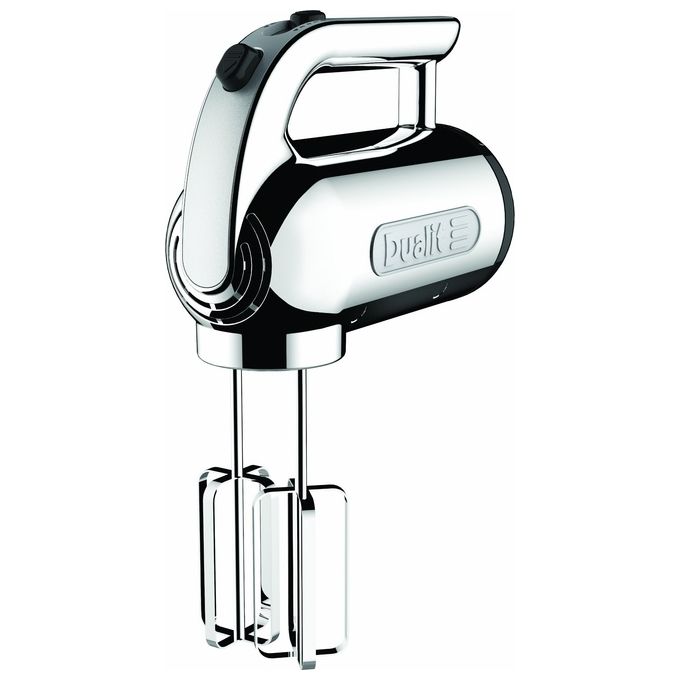 Dualit 89320 Sbattitore Manuale 400 W 4 Velocita' con Fruste Ganci e Punte Acciaio Inox Lucido colore Argento
