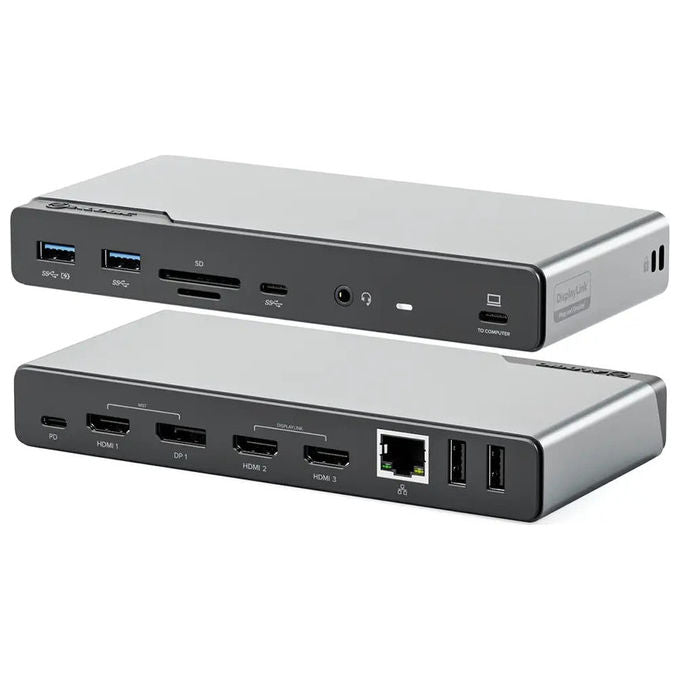 Alogic 9350784026590 DV4 Docking Station 4 Display HDMI DisplayPort USB 3.2 Gen 1 Type-C 100 W Alimentazione colore Grigio