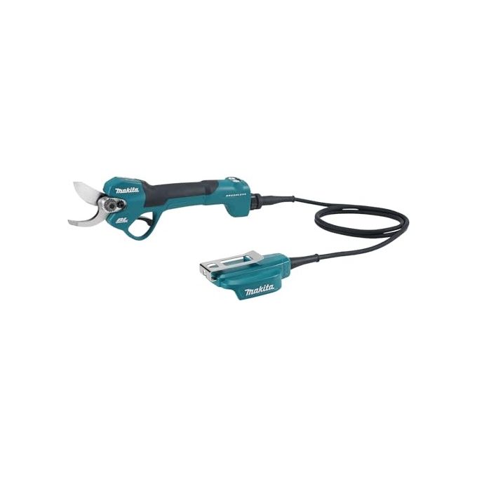 Makita DUP180Z Forbici da potatura cordless 18V Li-Ion motore brushless regolazione elettronica 4 posizioni XPT protezione polvere acqua inclusa fondina cintura olio pietra affilatura colore Nero
