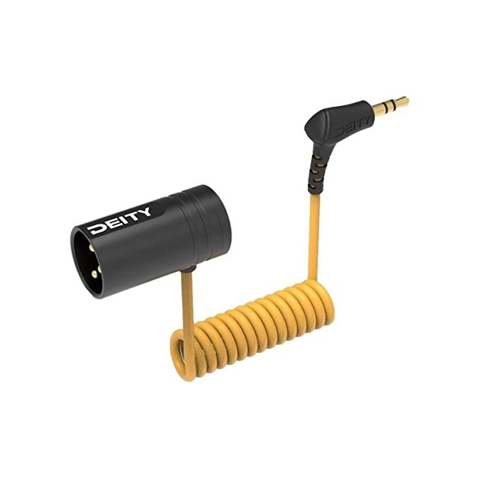 Deity V-LINK V-LINK Adattatore XLR a Jack 3.5 mm Convertitore Alimentazione Phantom 24-48V a Plug-In Power 3-5V Connettori ad Angolo colore Nero