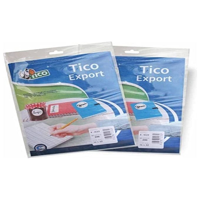 Tico E-11870 Export Etichette Autoadesive 118x70 mm 10 Fogli 20 pz Adesivo Permanente colore Bianco