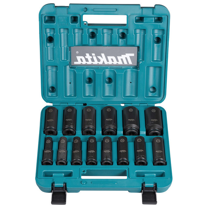 Makita E-16586 Set di chiavi a bussola udaristiche 14 pezzi 1-2'' 10-32 mm colore Nero Verde