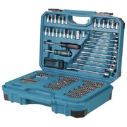Makita E-17980 Set di Strumenti Meccanici 231 Pezzi con Chiavi Combinazione Chiave a Brugola Torx Cricchetto Prolunghe 1-4 1-2 mm Colori Blu Metallico