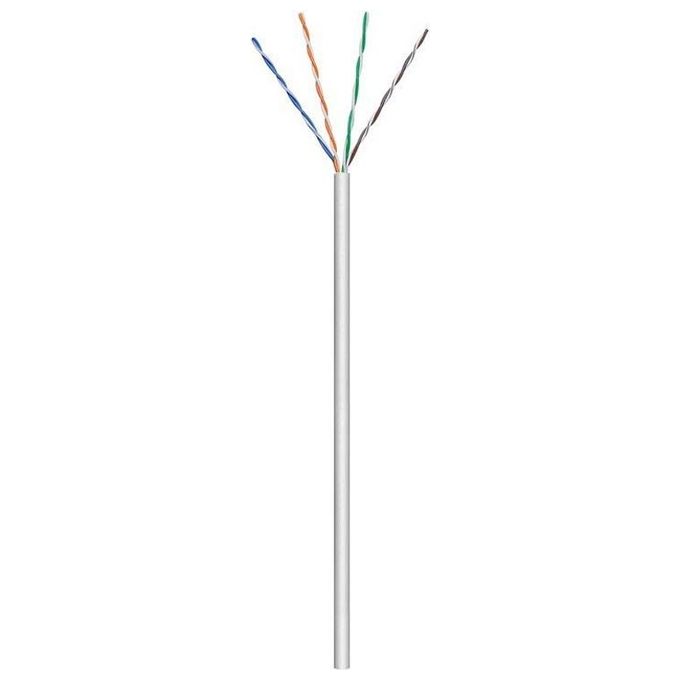 Goobay 93885 Cavo di Rete CAT6 U-UTP Flessibile 4x2 AWG24-7 305 m colore Grigio