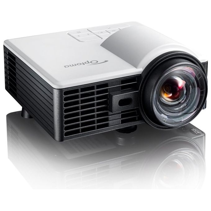 Optoma, Proiettore a Corto Raggio, 535 ANSI Lumen, DLP, WXGA, 3D, Nero Bianco