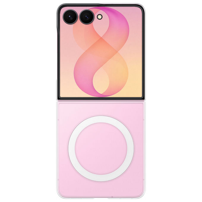 Samsung EF-CF776CTEGWW Galaxy Z Flip8 Clear Magnet Case Compatibile con MagSafe Carica Wireless Supporto Anti Graffio Protezione Anti Ingiallimento colore Trasparente