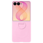 Samsung EF-EF776C Silicone Ring Magnet Case per Galaxy Z Flip8 con tecnologia Magnetic Power Profile anello per presa salda protezione da graffi e urti colore Pink