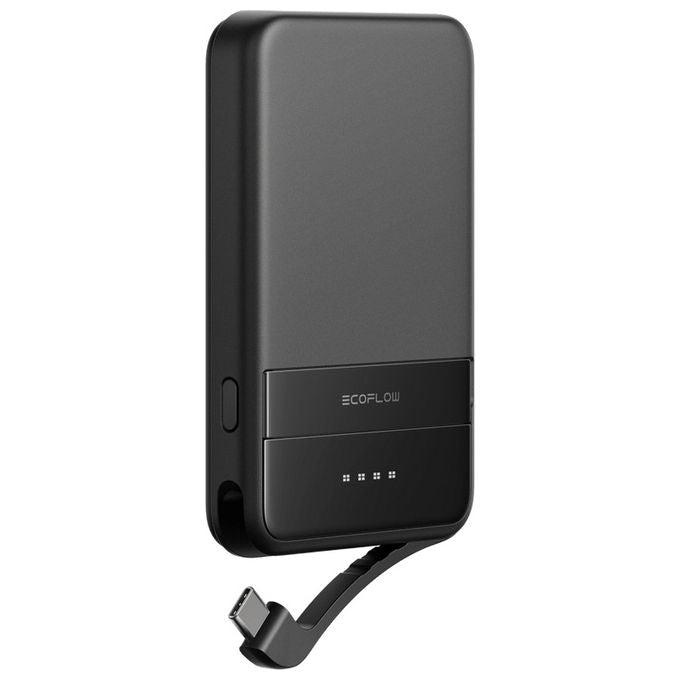 EcoFlow EF-RAPID5000-B-EU RAPID Powerbank Magnetico 5000 mAh 30 W USB-C Ricarica Wireless 15 W Compatibile MagSafe colore Nero