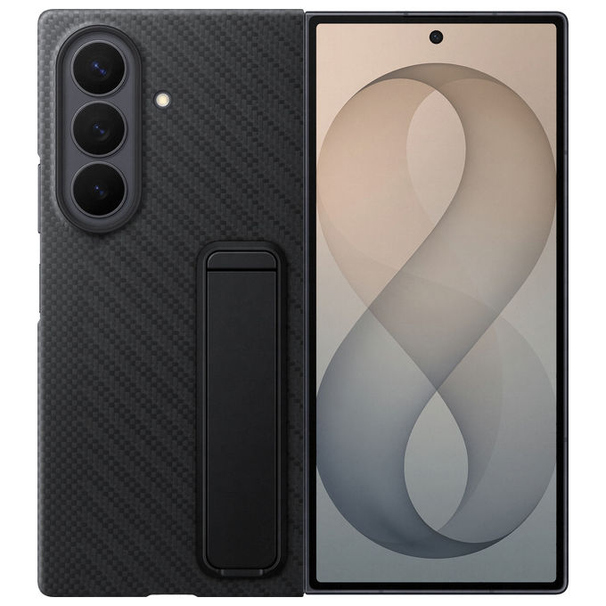 Samsung EF-XF976SBEGWW Galaxy Z Fold8 Ultra Carbon Standing Case Cover con supporto regolabile e stand integrato colore Nero
