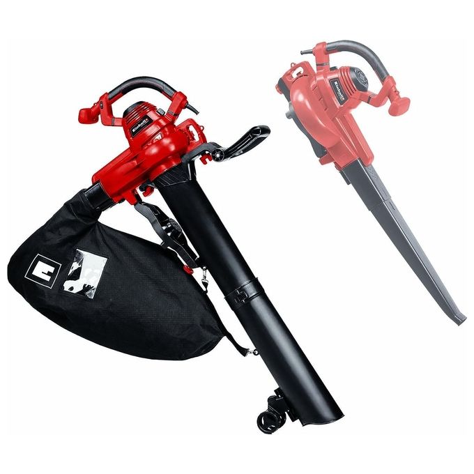 Einhell 3433320 GC-EL 3000 E Soffiatore Aspiratore Foglie Elettrico 3000W 840 m³-h 300 km-h Sacco 45 L Regolazione Giri